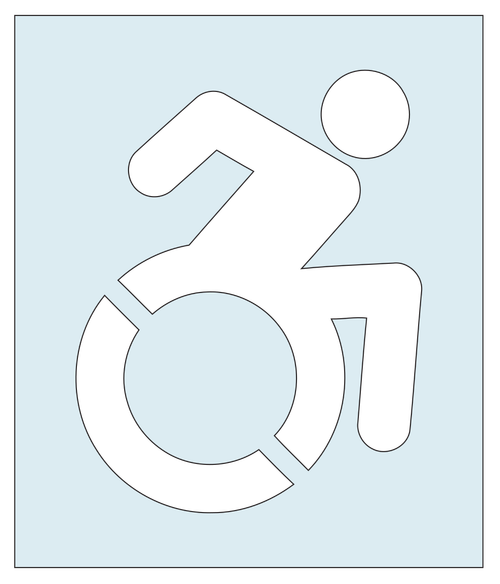 Active Handicap Symbol Parking Stencil