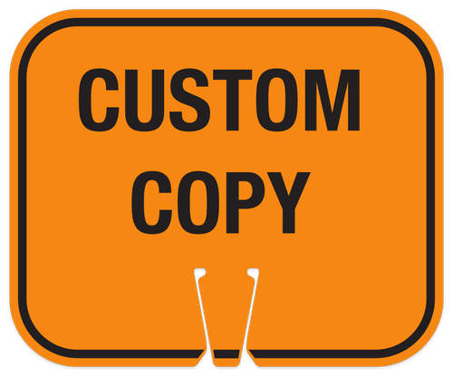 Custom Cone Sign - Orange