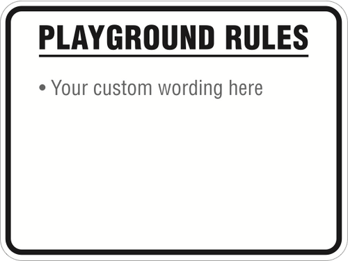 Custom Playground Rules Sign