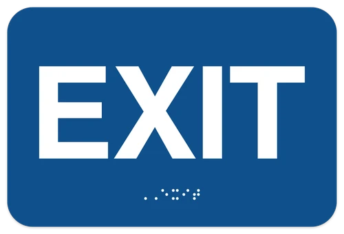 Braille Exit Sign