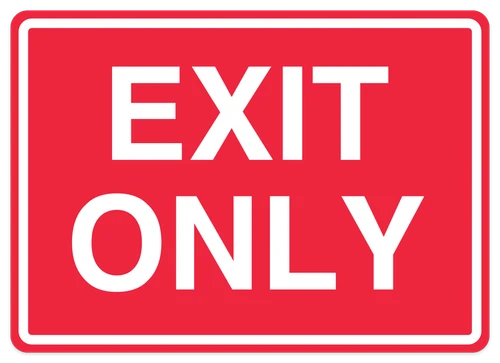 Exit Sign 14'' x 10''