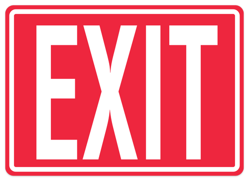 Exit Sign 14" x 10"