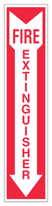 Fire Extinguisher Decal 4" x 18"