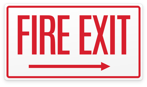 Fire Exit - Right Arrow