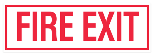 Fire Exit Sticker
