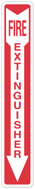 Fire Extinguisher Sign - 4" x 24"