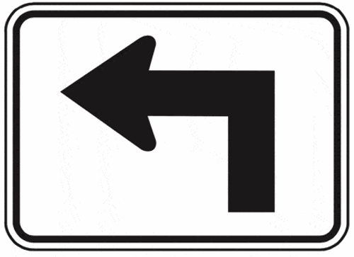 Guide Arrow Sign - Straight Left