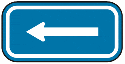 Left/Right Arrow - Reflective - Blue