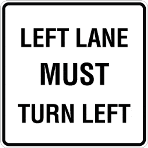 Left Lane Must Turn Left