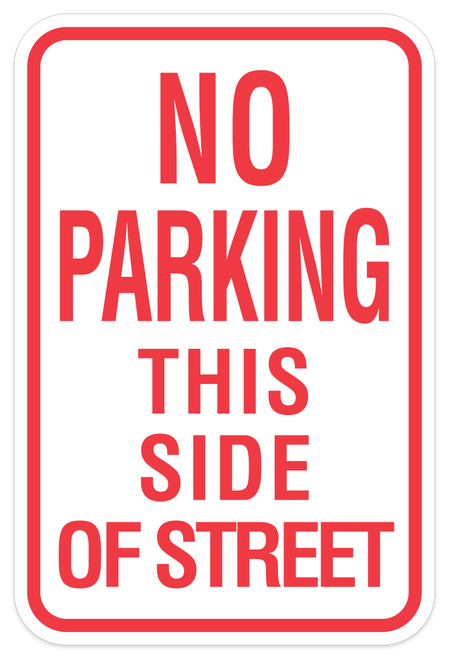 No Parking This Side Of Street