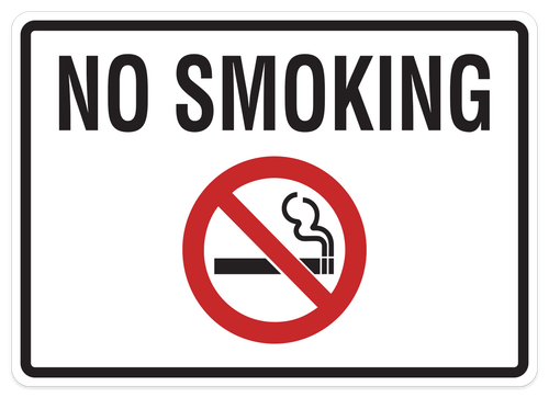 No Smoking Sign - 14" x 10"