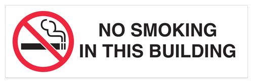 No Smoking In This Building Sticker