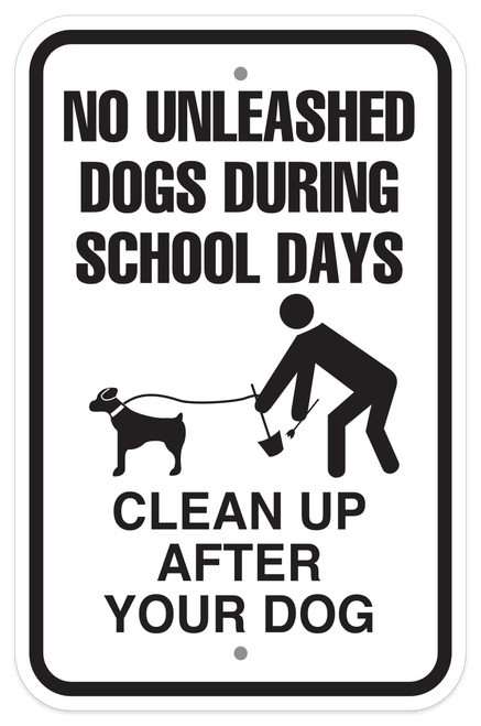 No Unleashed Dogs During School Days