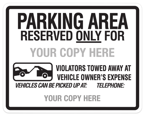 Parking Area Reserved - Custom 24 x 30