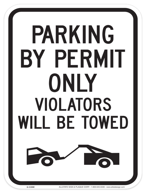 Parking by Permit Only 18 x 24