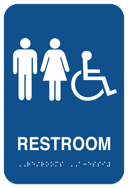 Restroom Braille Sign