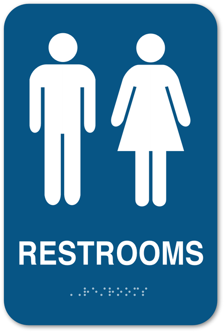 Restrooms Braille