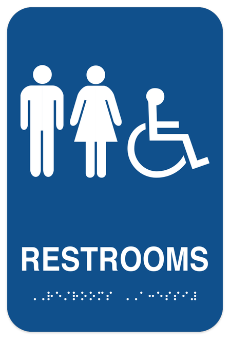 Restrooms Accessible Braille