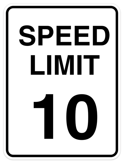 Speed Limit 10 - Reflective