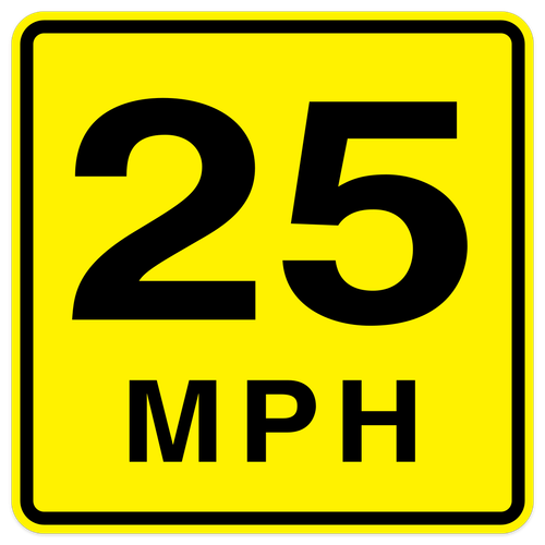 Speed Advisory Sign