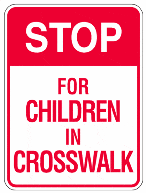 Stop For Children in Crosswalk