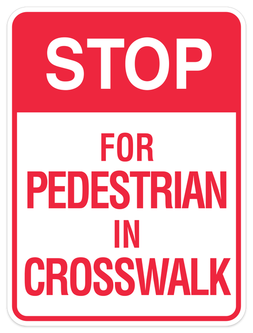 Stop For Pedestrian in Crosswalk
