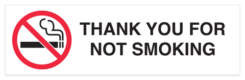 Thank You For Not Smoking Sticker
