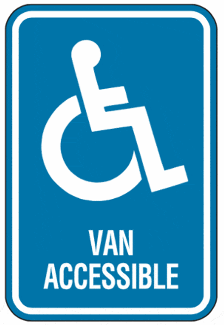 Van Accessible Handicap Parking Sign