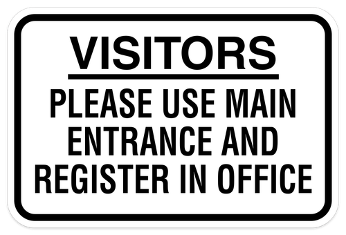 Visitors Use Main Entrance