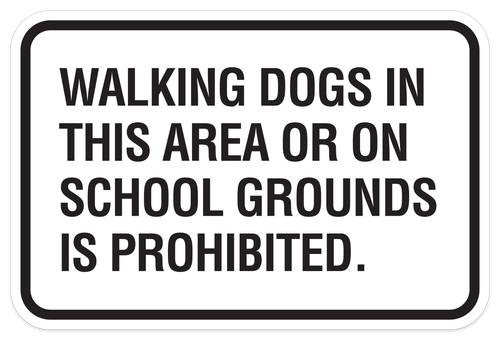 Walking Dogs Prohibited