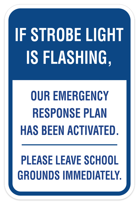 Emergency Strobe Light Sign
