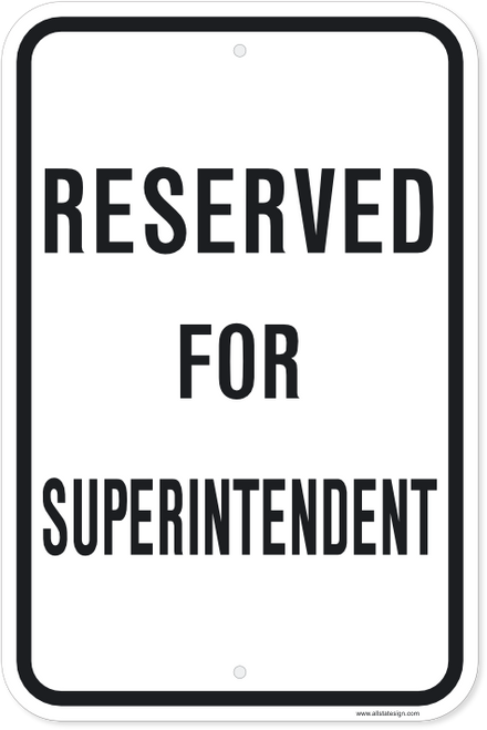 Reserved for Superintendent