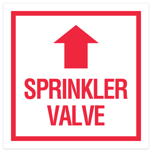 Sprinkler Valve Sticker