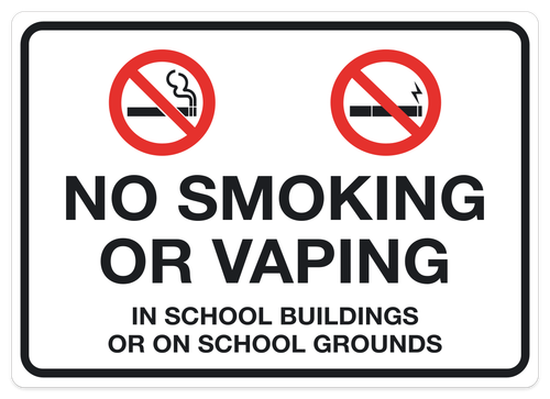 No Smoking Or Vaping In School Building