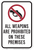 Weapons Prohibited Sign