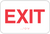 Exit Sign - Braille - Red