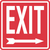 Exit Sign With Right Arrow