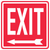 Fire Exit Sign with Left Arrow
