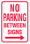 No Parking Between - Right Arrow