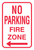 No Parking Fire Zone Left