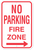 No Parking Fire Zone Right