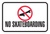 No Skateboarding Graphic Sign