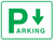 Parking Lot Sign - Down Arrow