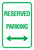 Reserved Parking - Green - Double Arrow