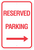 Reserved Parking Right Arrow