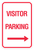 Visitor Parking Sign with Right Arrow