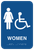ADA Women's Restroom Sign with Braille