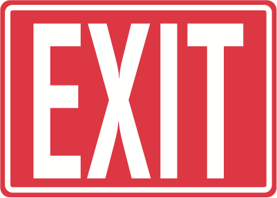 Exit Sign - No Arrow