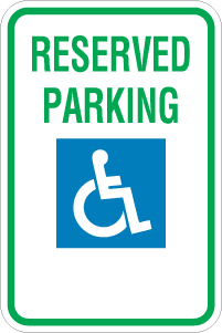 Reserved Handicap Parking Sign | Allstate Sign & Plaque