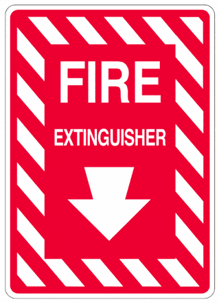 激安単価で Fire Extinguisher Sign - 10'' x 14'' Signs